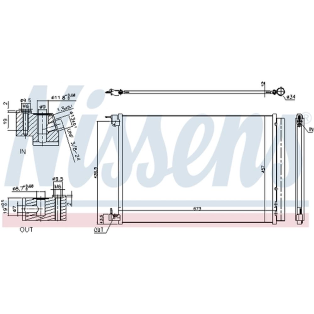 Ilmastointilaitteen lauhdutin 30-00284