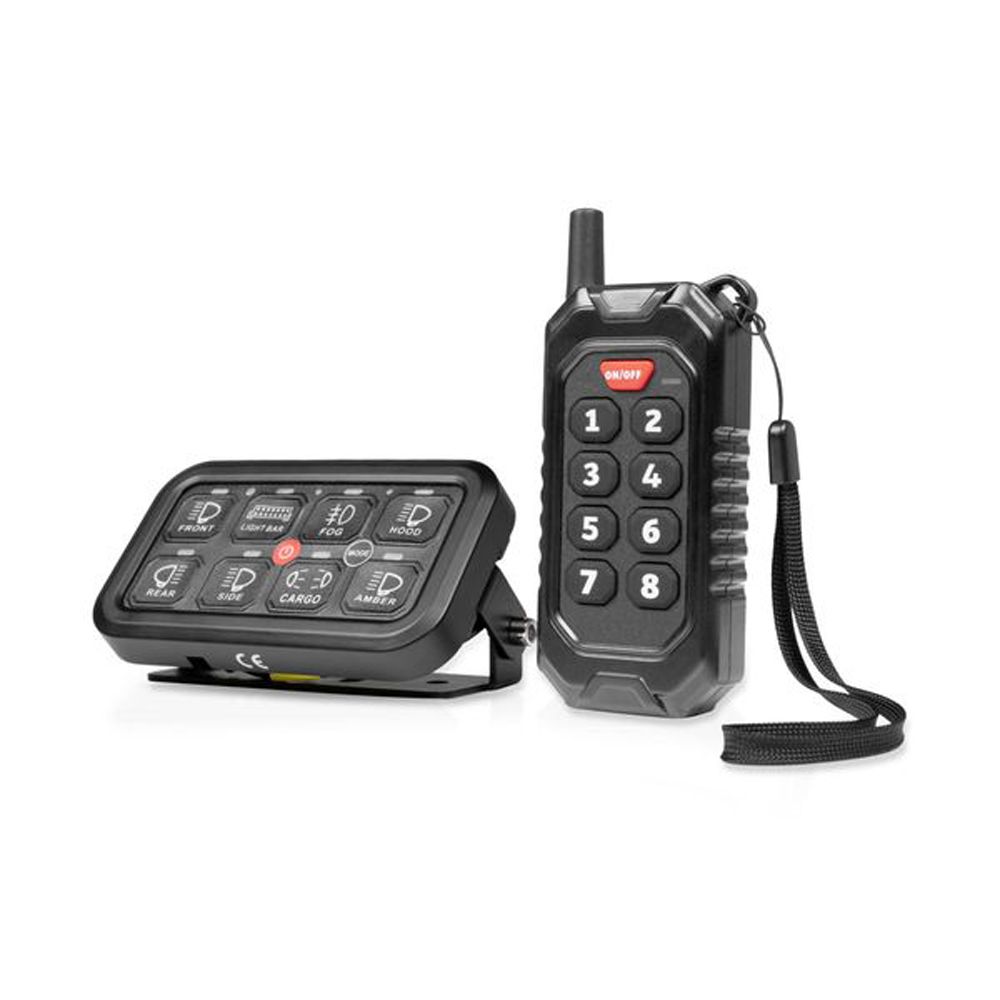 Purelux Multi-switch Dashboard Controller lülitipaneel 8 nupuga Bluetooth/RF