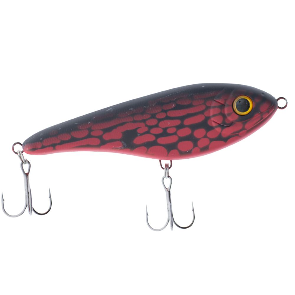 Strike Pro Buster Jerk 15 cm 75 g uppoava jerkki Black Okoboji Perch C504F