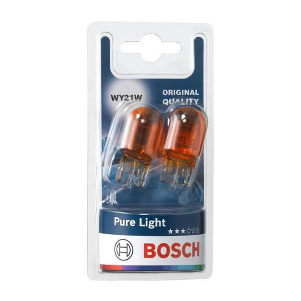 Bosch lasikantapolttimopari 12V 21W WY21W (T20) oranssi