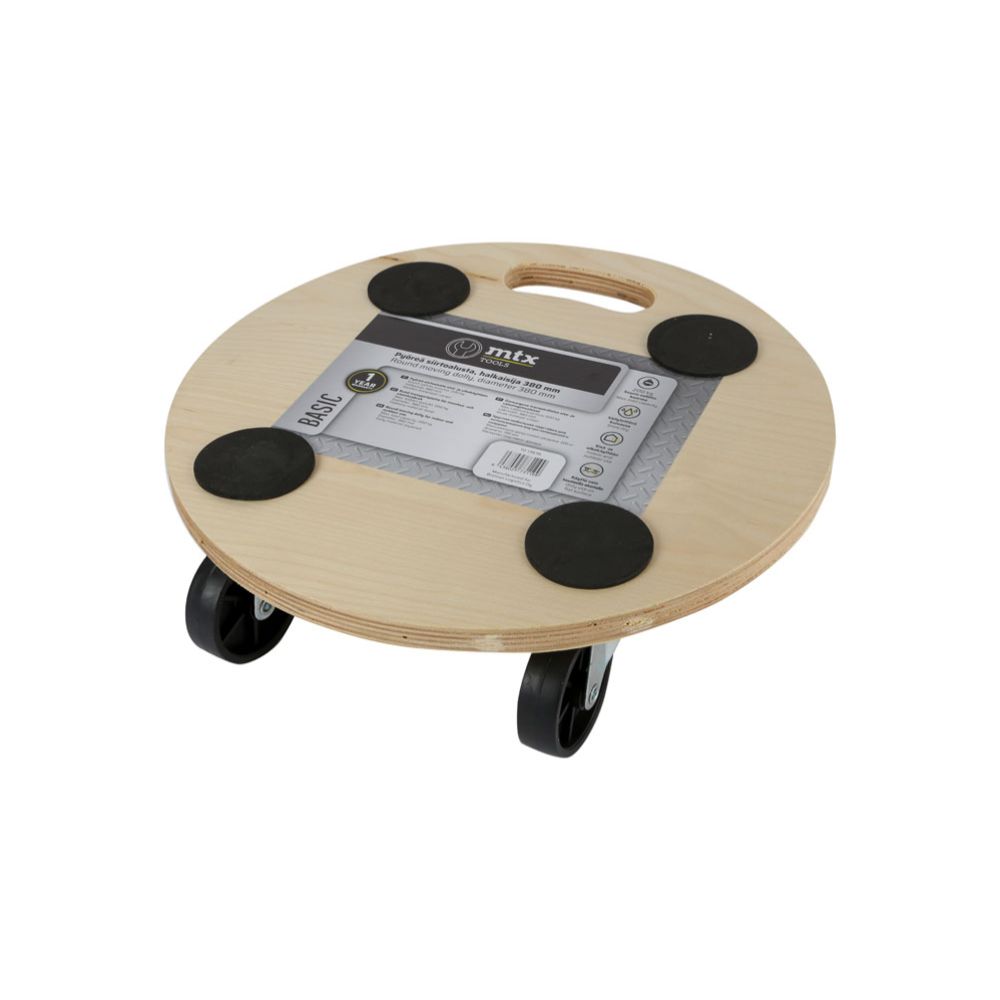 MTX Tools Basic pyöreä siirtoalusta, vaneri Ø 380 mm, Max. 200 Kg