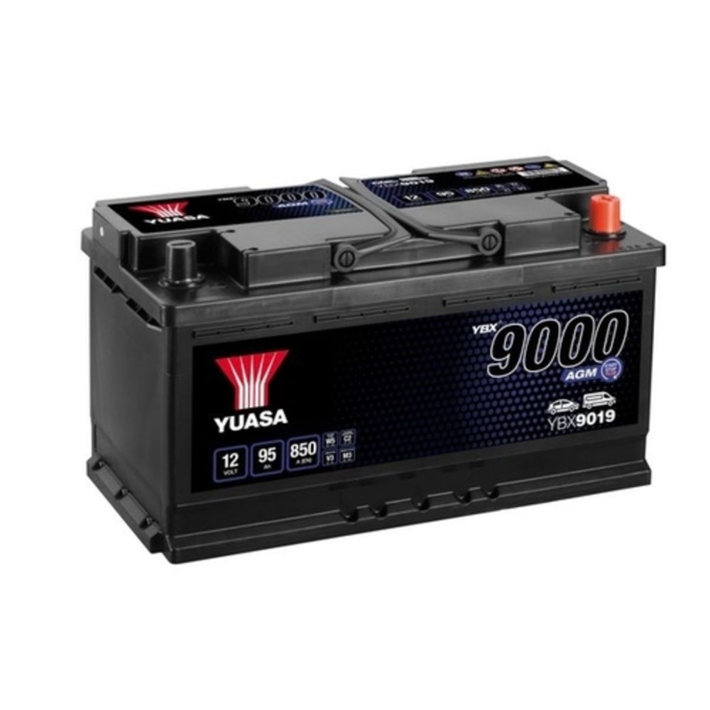 Yuasa YBX9019 95Ah / 850A AGM-Batteri L353 x B175 x H190 -+