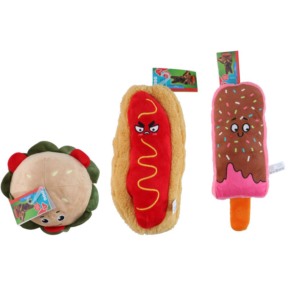 Pet Toys Koiran pehmolelu Fast Food