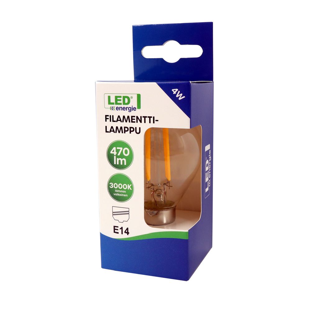 Led Energie filamentlampa P45/E14 4 W 470 lm 3000 K, klar