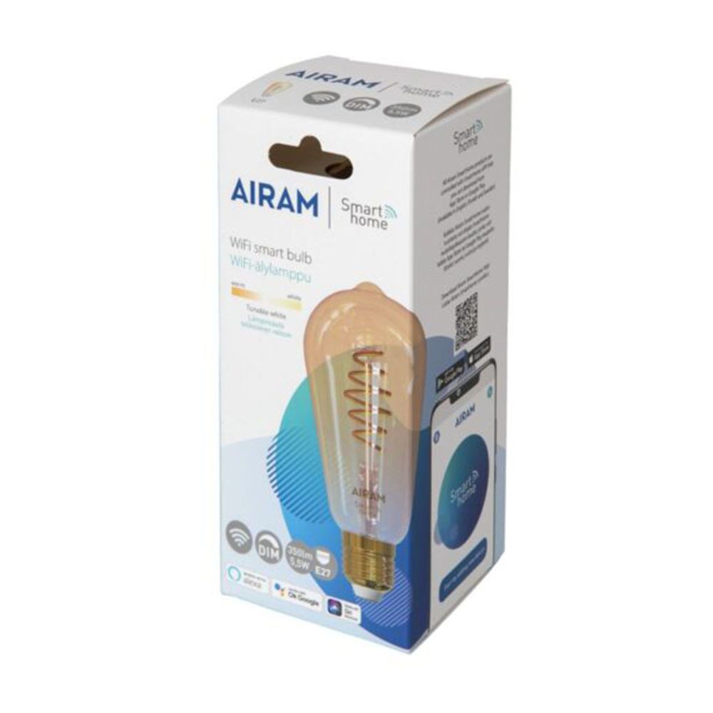 Airam Smart LED Edisoni lamp, E27, 4,9 W, 1800—3000 K, 350 lm