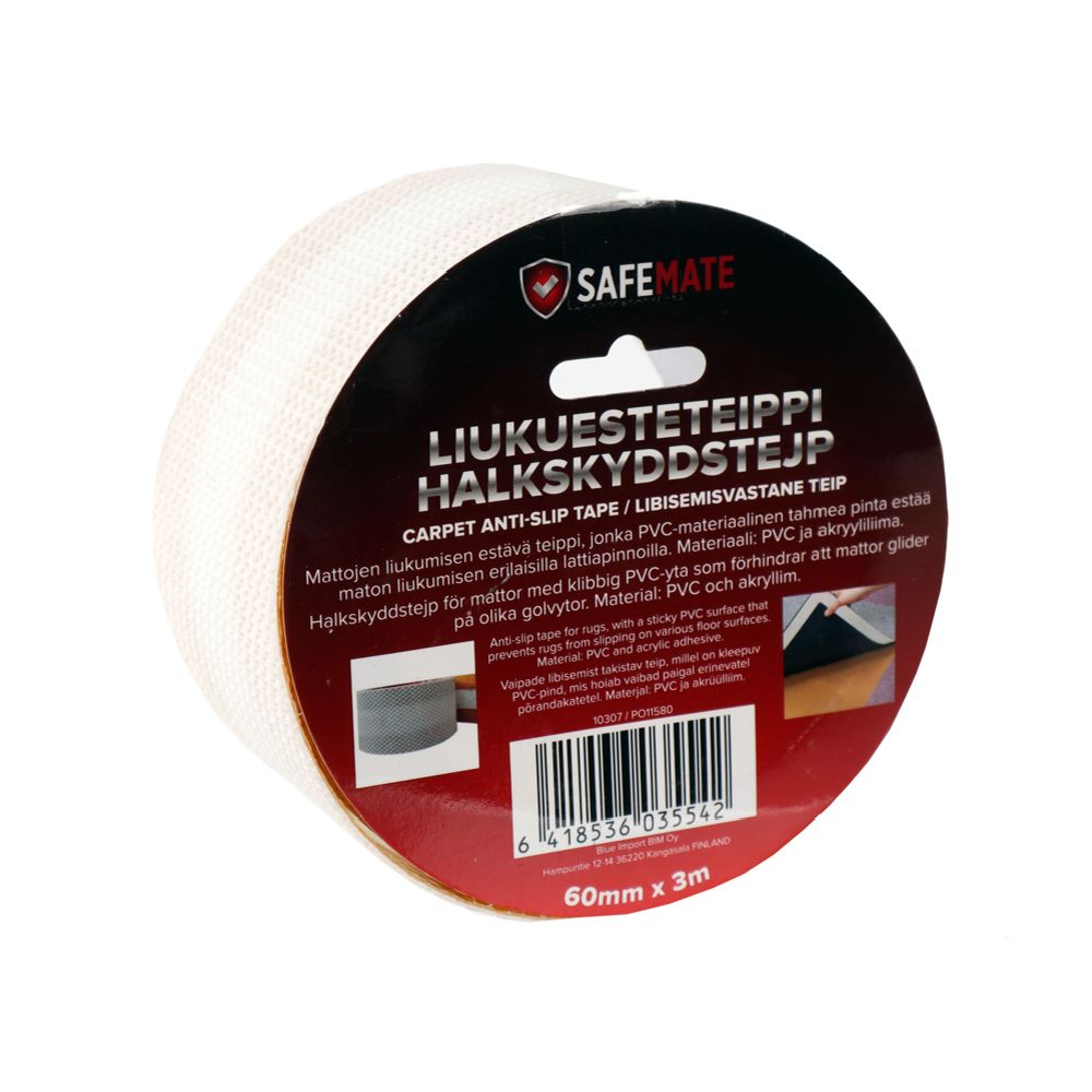 SafeMate Liukuesteteippi matoille 60 mm x 3 m