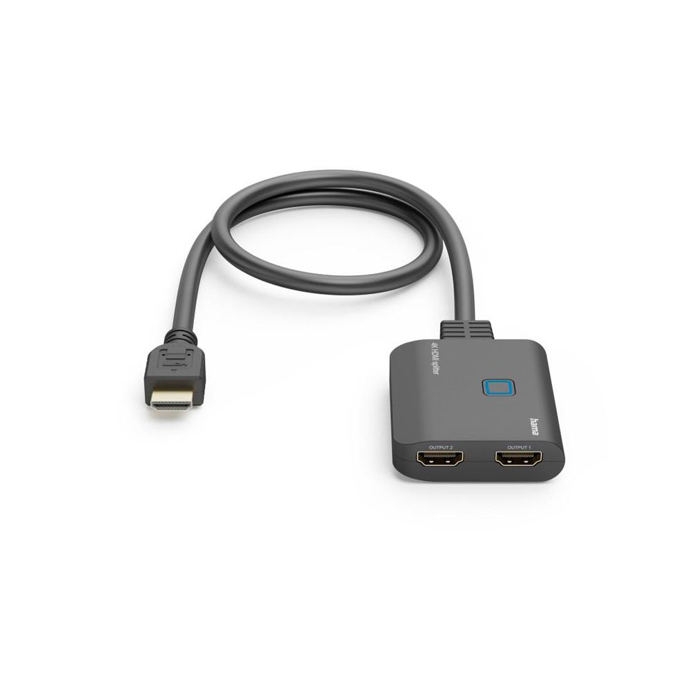 Hama HDMI-jakaja, HDMI uros (tulo) - 2 x HDMI naaras (lähtö), 4K