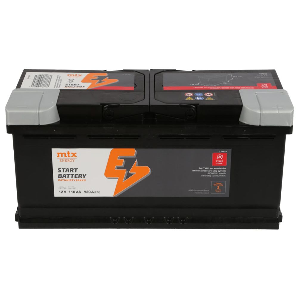 MTX Energy startbatteri 110 Ah/920 A L393 x B175 x H190 -+