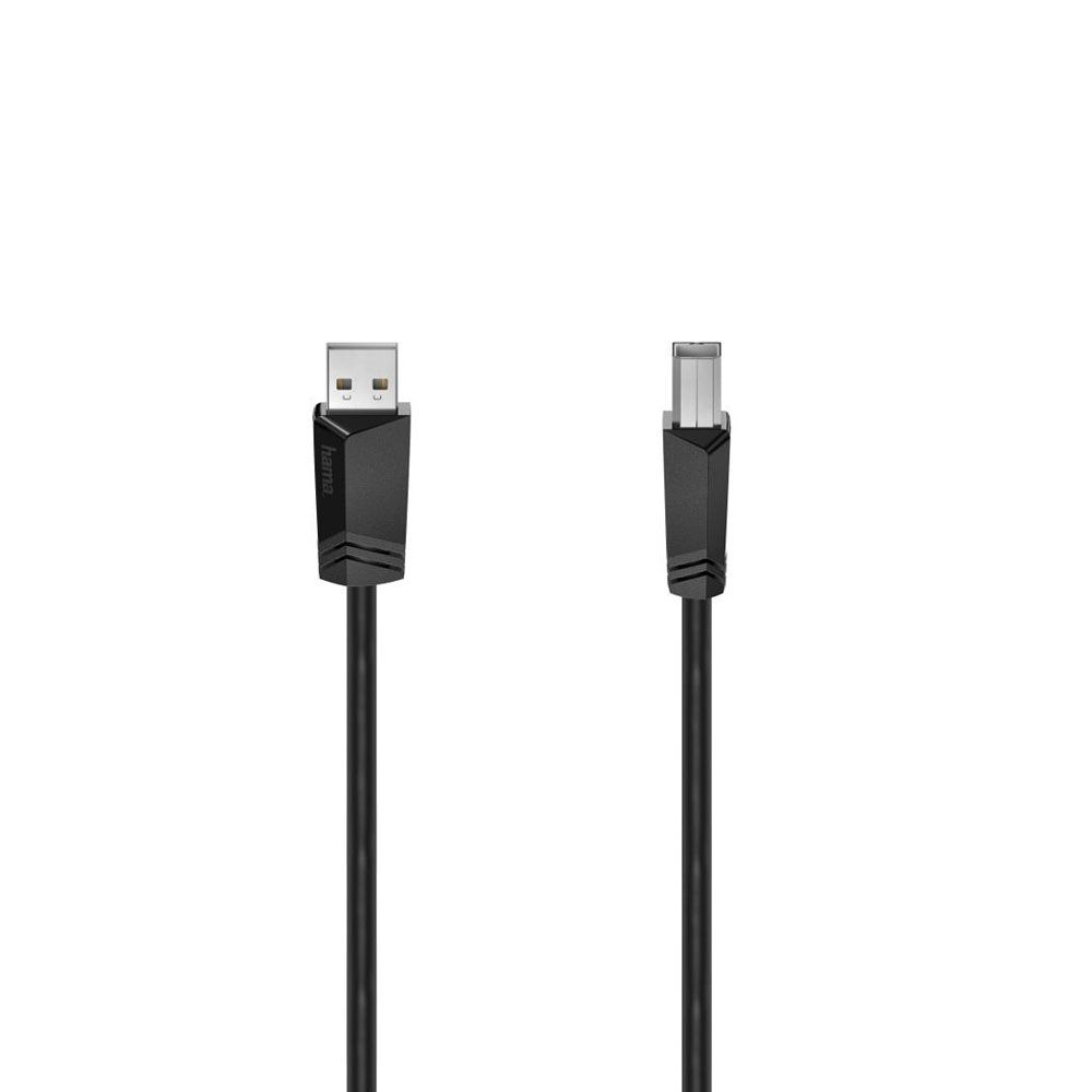 Hama USB-kaapeli, USB-A uros - USB-B uros, USB 2.0, 480 Mbit/s, 3,0 m