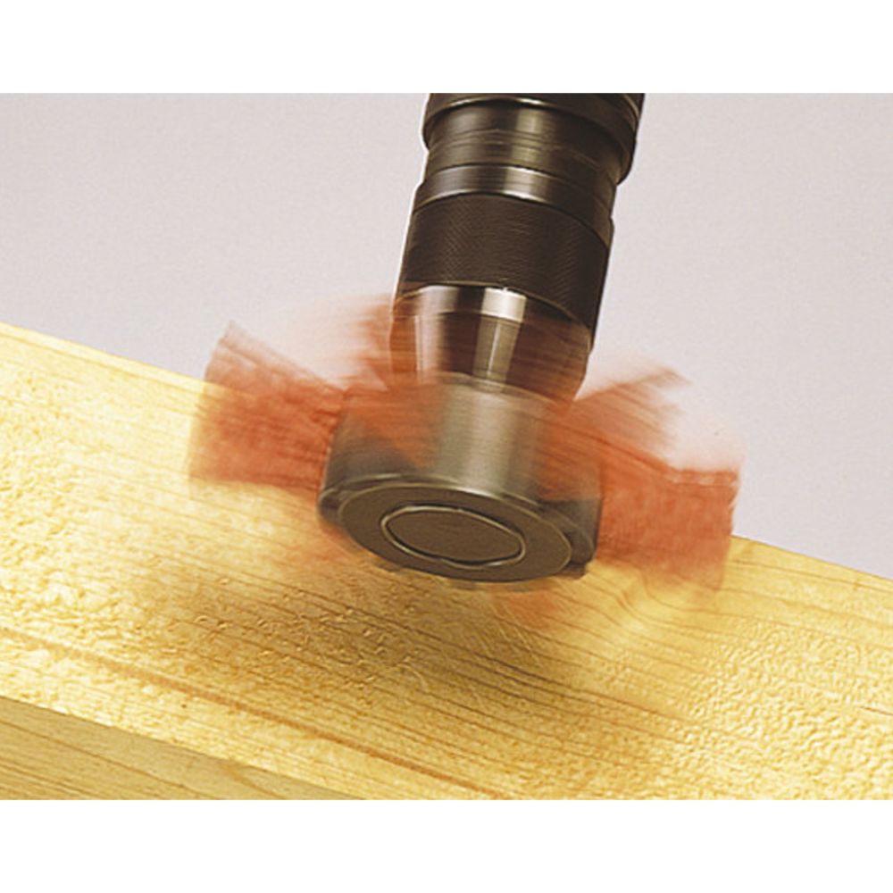 Wolfcraft® nylonskivborste med sexkantshuvud tofsmodell hård 100 x 20 mm