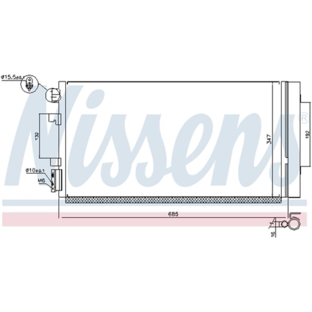 Ilmastointilaitteen lauhdutin 30-00460