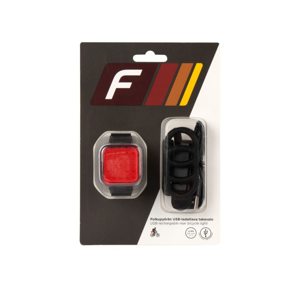 Fastr Cube polkupyörän USB-ladattava takavalo
