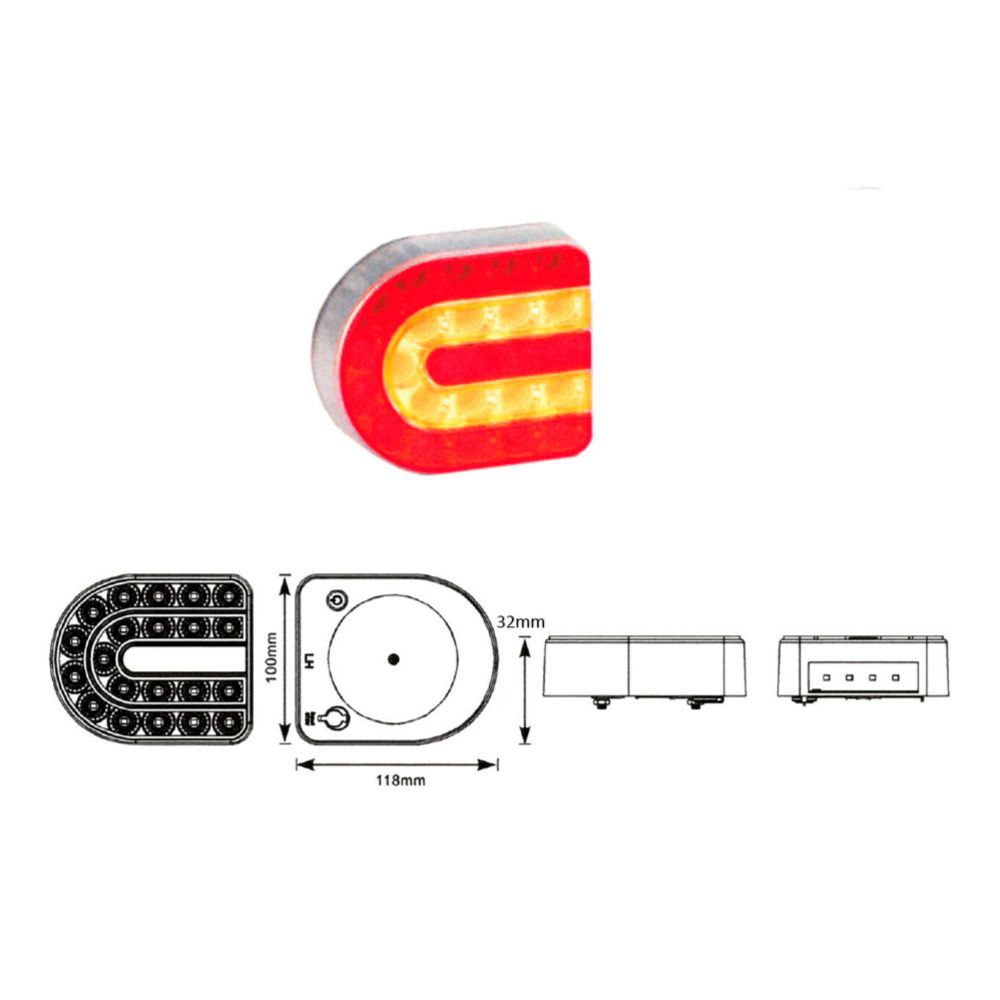 AX4 LED Curve tagatuli vasak