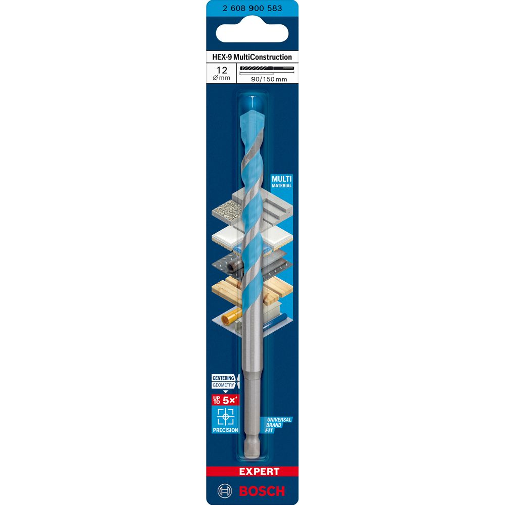 Bosch EXPERT HEX-9 MultiConstruction puuriterad 12 x 90 x 150 mm