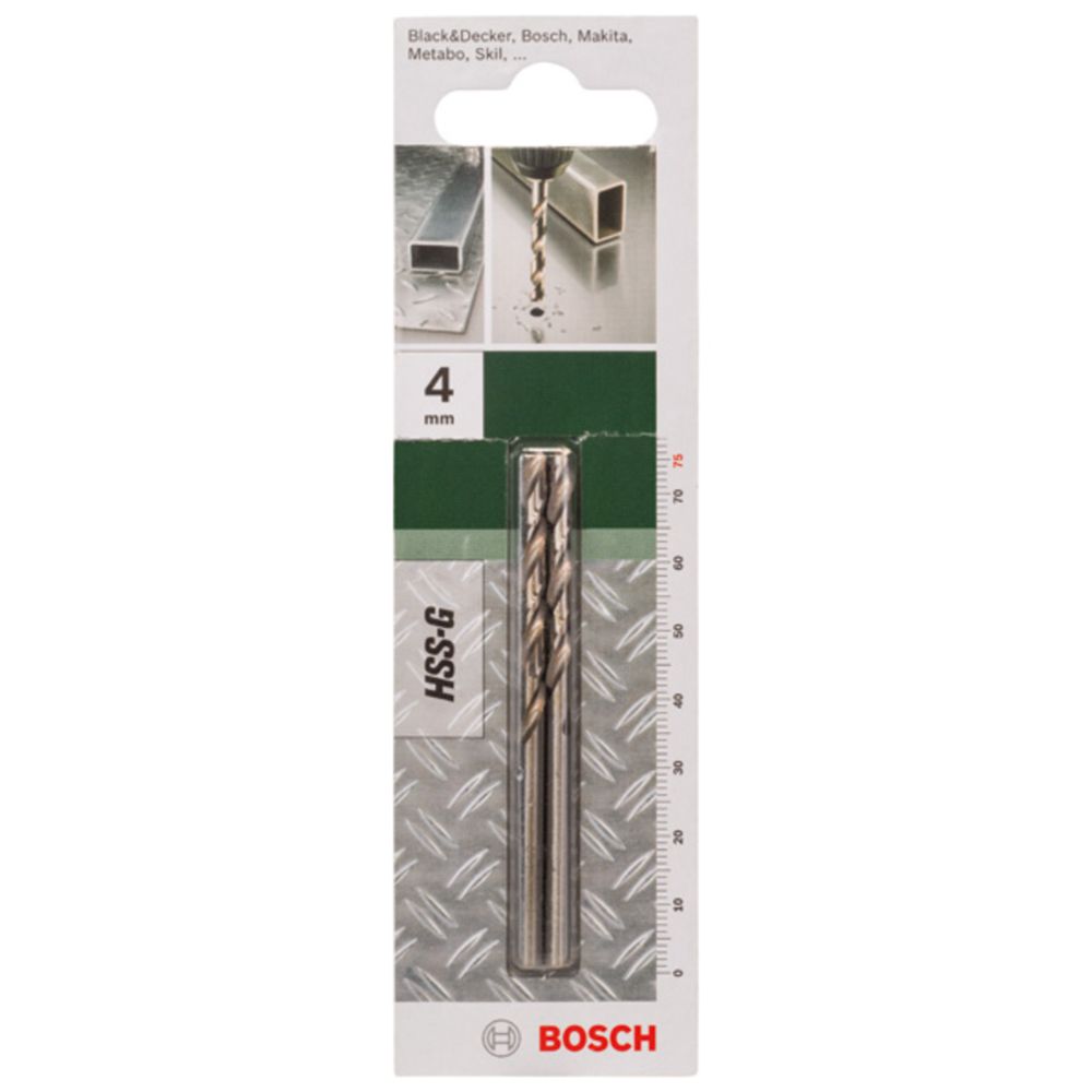 Bosch HSS G metallipuur 4,0 mm 2 tk