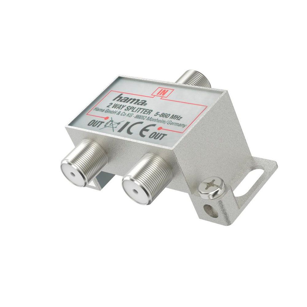 Hama Antennihaaroitin, F-liitin naaras tulo - 2 x F-liitin naaras lähtö, 5 - 862 MHz