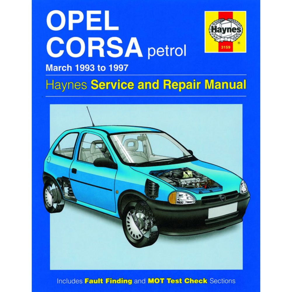 Korjausopas Opel Corsa 93->97 englanninkielinen