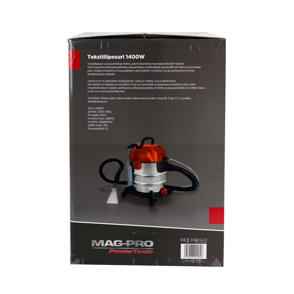 Mag-Pro textiltvätt med 20 liters ståltank 1400 W