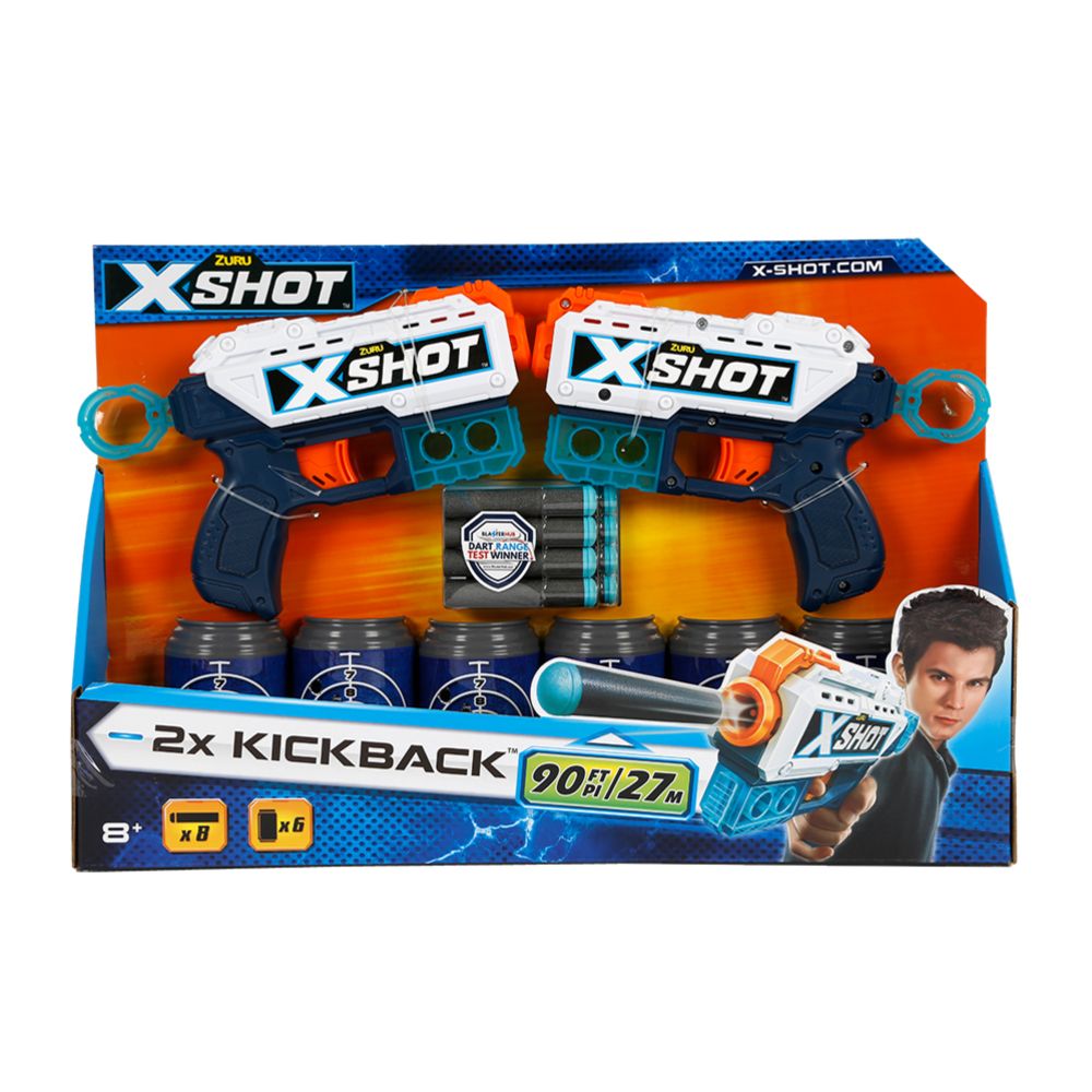 X-Shot Excel-Double Kickback mängupüstolikomplekt