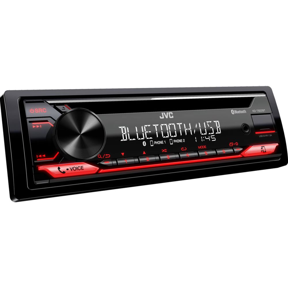 JVC KD-T822BT 1-DIN autosoitin