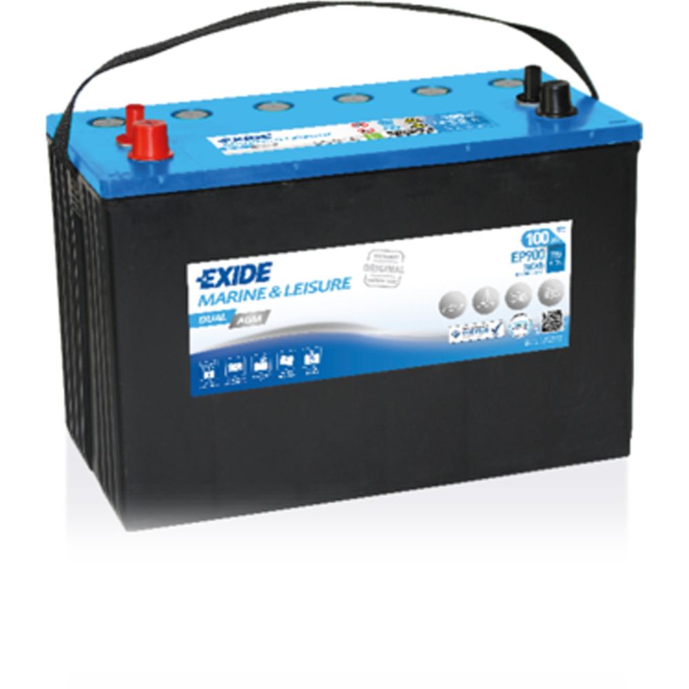 Exide Dual AGM EP900 100 Ah/800 A batteri 330 x 175 x 240 mm +-