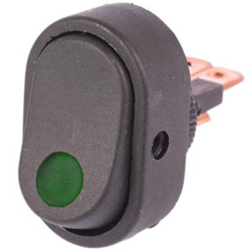 Strömbrytare 12 V/16 A grön
