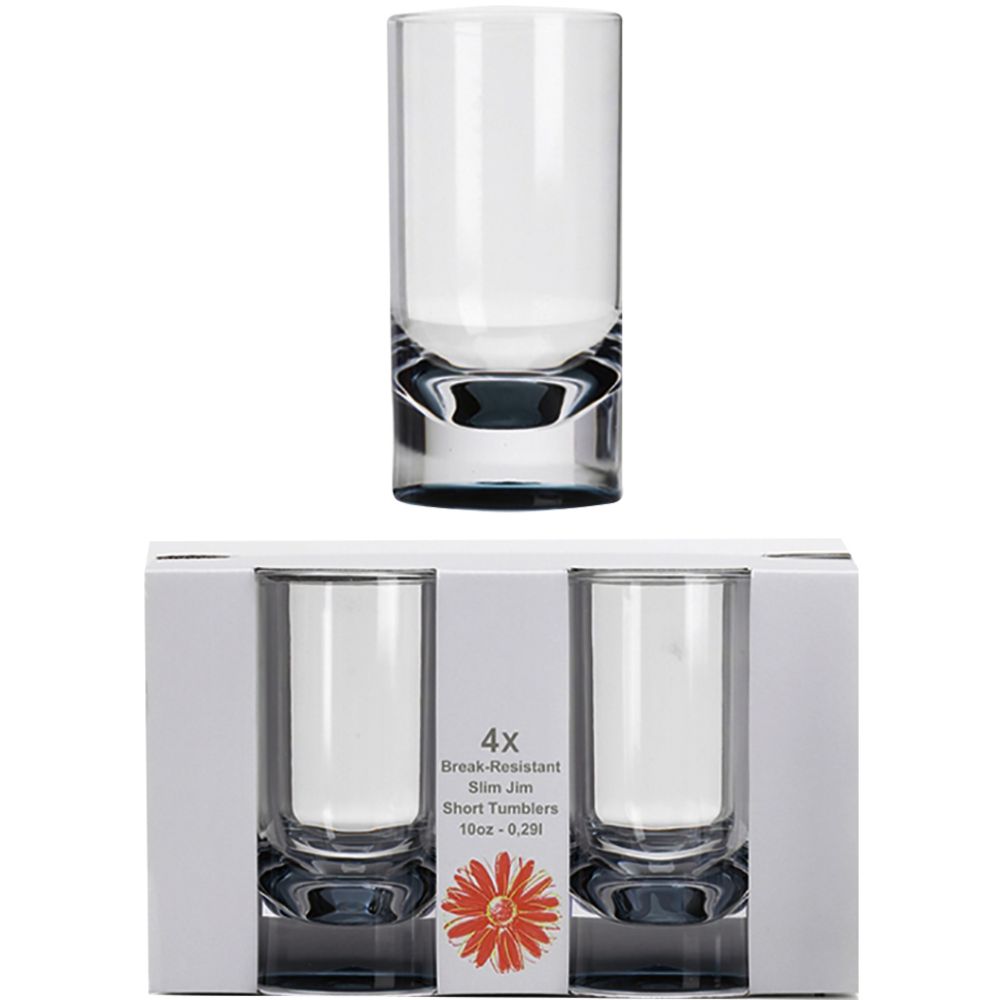 Flamefield Crystal joogiklaasid, plast, 30 cl, 4 tk