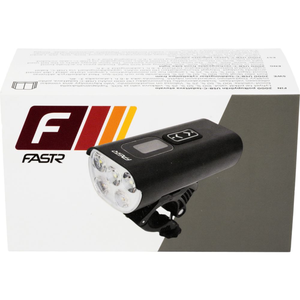 Fastr 2000 cykellampa fram USB-laddning