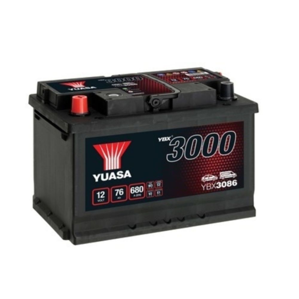 Yuasa YBX3086 76Ah / 680A batteri L278 x B175 x H190 +-