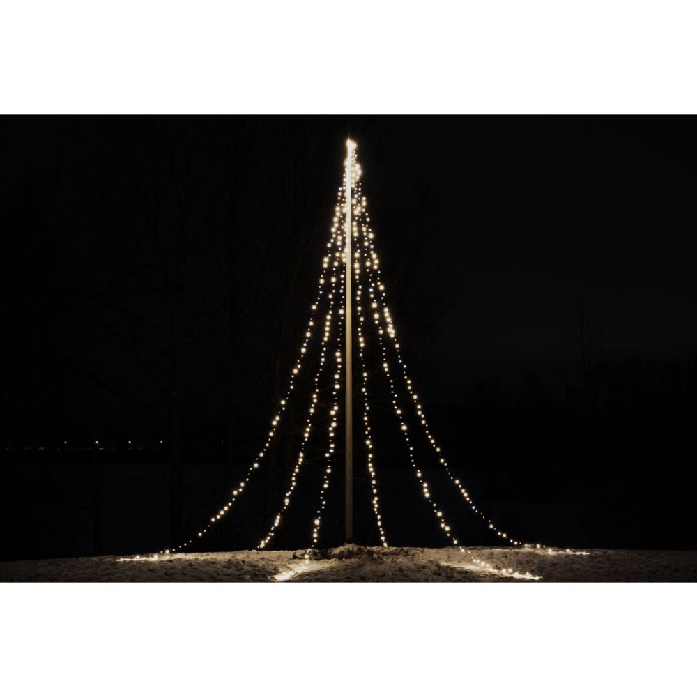 Finnlumor flaggstångsbelysning 600 LED varmvit