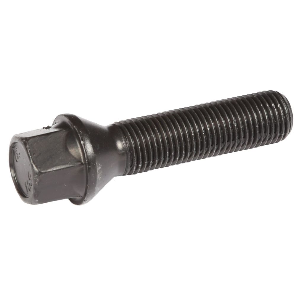 Hjulbult, svart (M14 x 1,5 x 50/74/SW17 / rak kon )