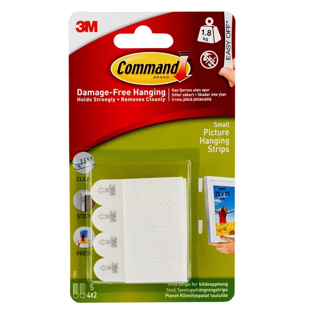 3M Command 17202 monteringsstrips 16 x 54 mm 4 st.
