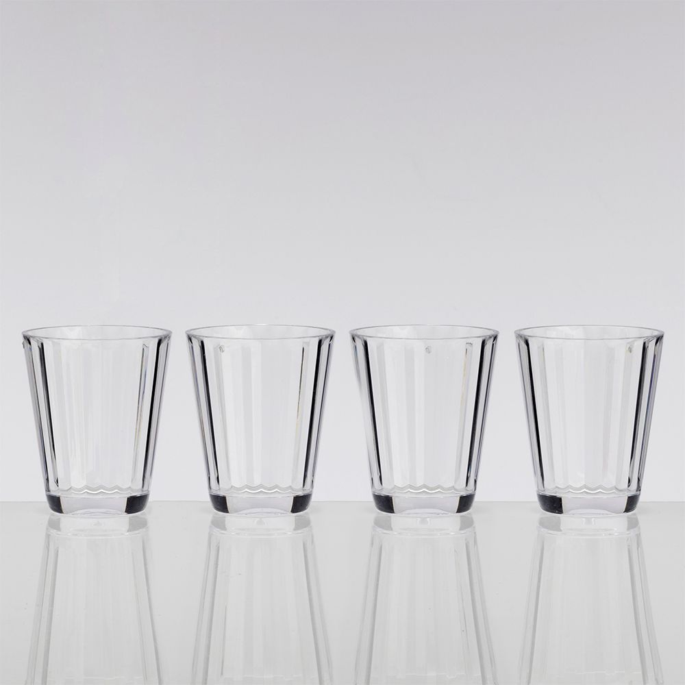 Flamefield Crystal dricksglas plast 250 ml 4 st.