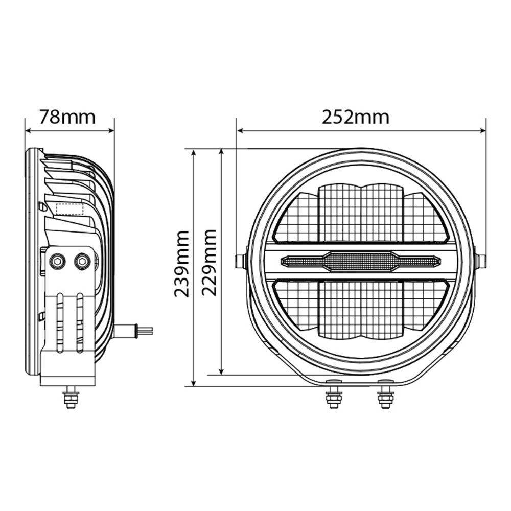 Optibeam Savage 9 LED-kaukovalo ø 9" 80 W Ref.45