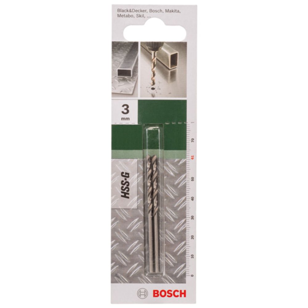Bosch HSS G metallipuur 3,0 mm 2 tk