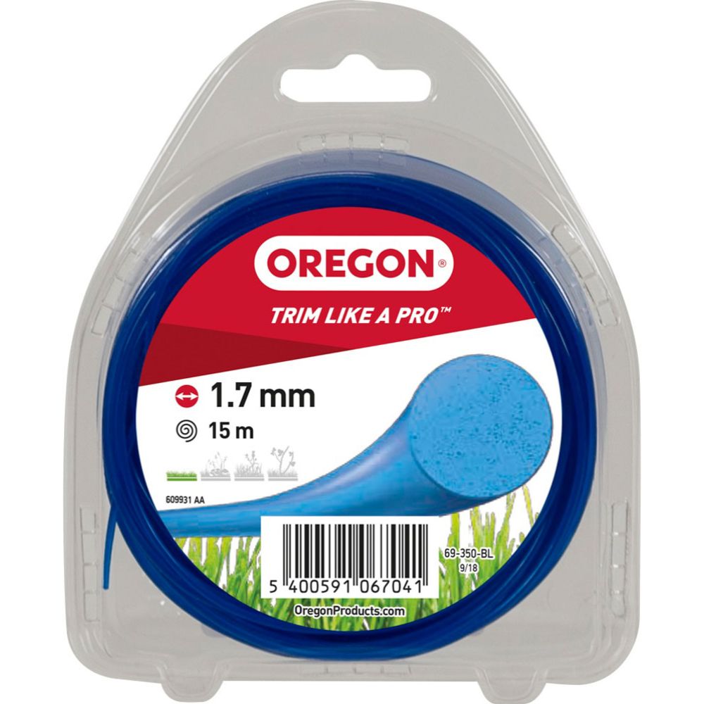 Oregon trimmerin siima 1,7 mm x 15 m sininen