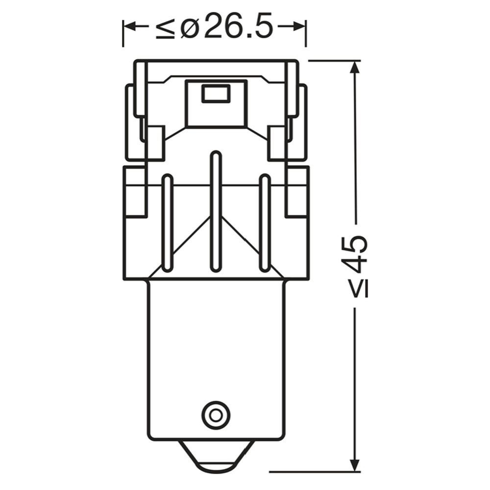 Osram P21W LED-lampa vit 2 st.