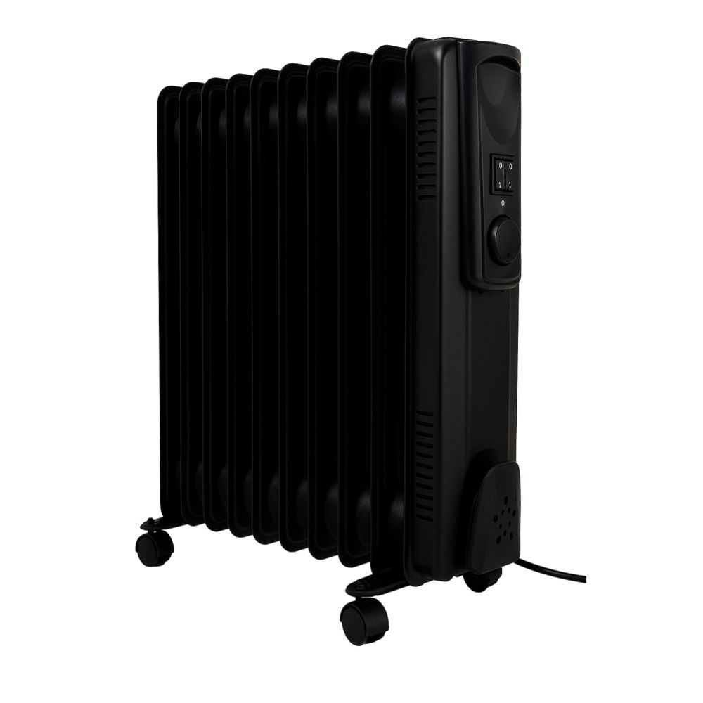 ThermalPlus Õliga Täidetud Elektriradiaator 2500 W 11-paneeliline Must