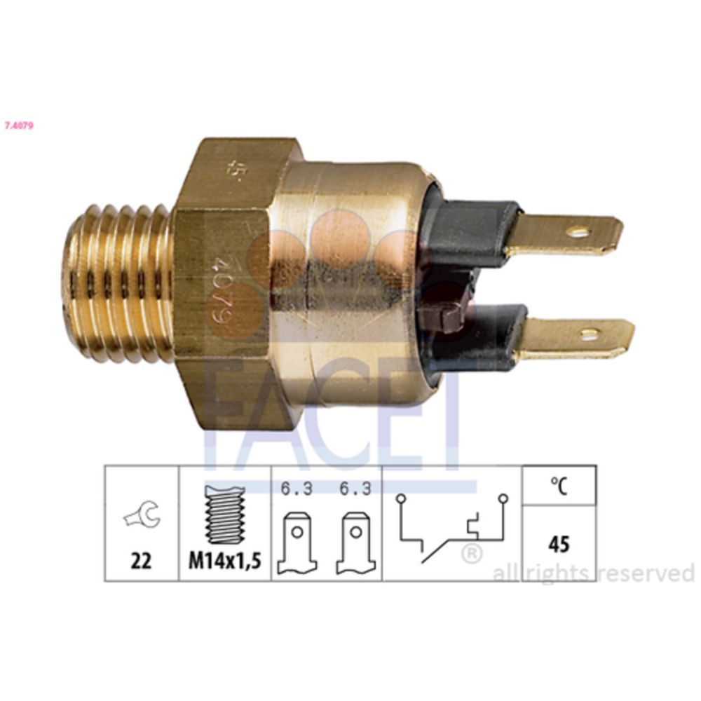 Jäähdytysnesteen varoitusvalon lämpötilakatkaisin 37-3550