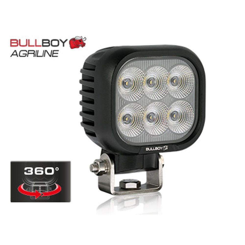 Bullboy Agriline LED-töötuli, ristkülik, 4330 lm, 60 W, 9—32 V, R10