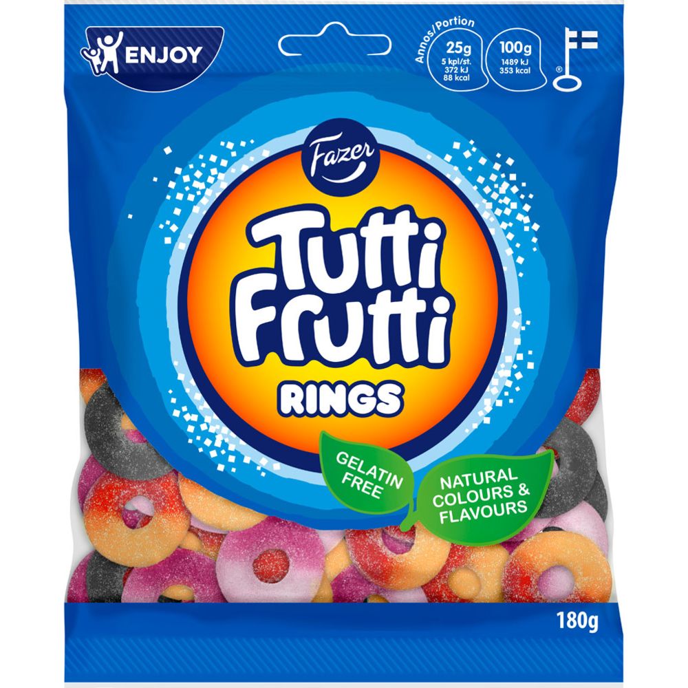 Tutti Frutti Rings makeissekoitus 180g
