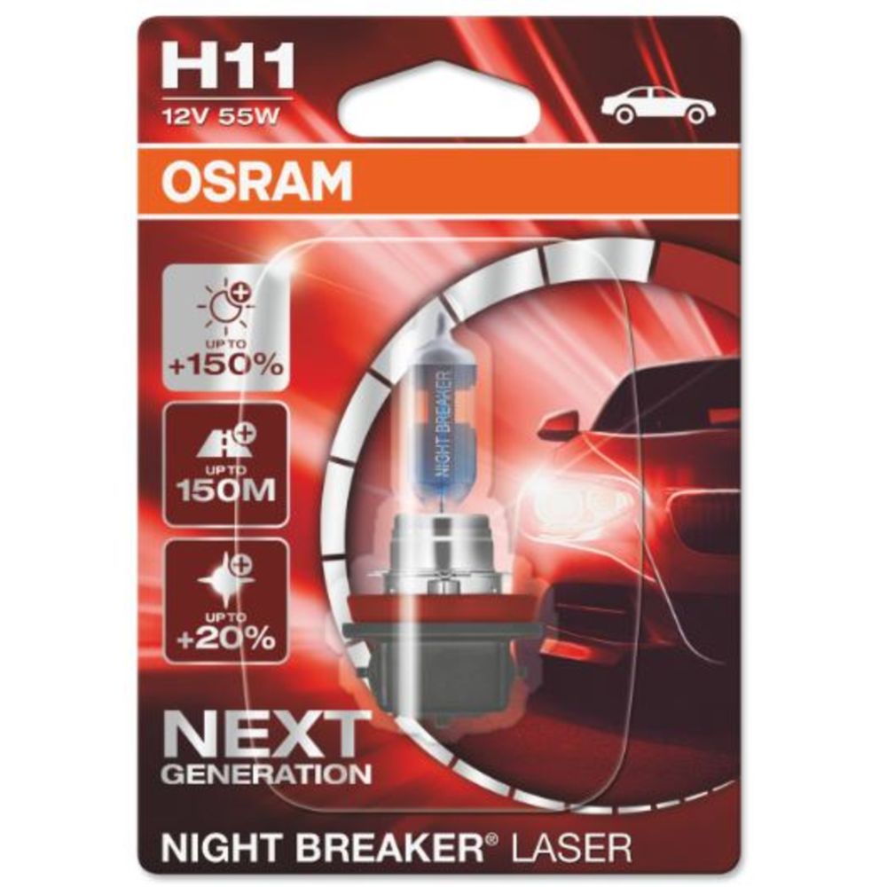 Osram Night Breaker Laser H11-polttimo +150% 12V / 55W