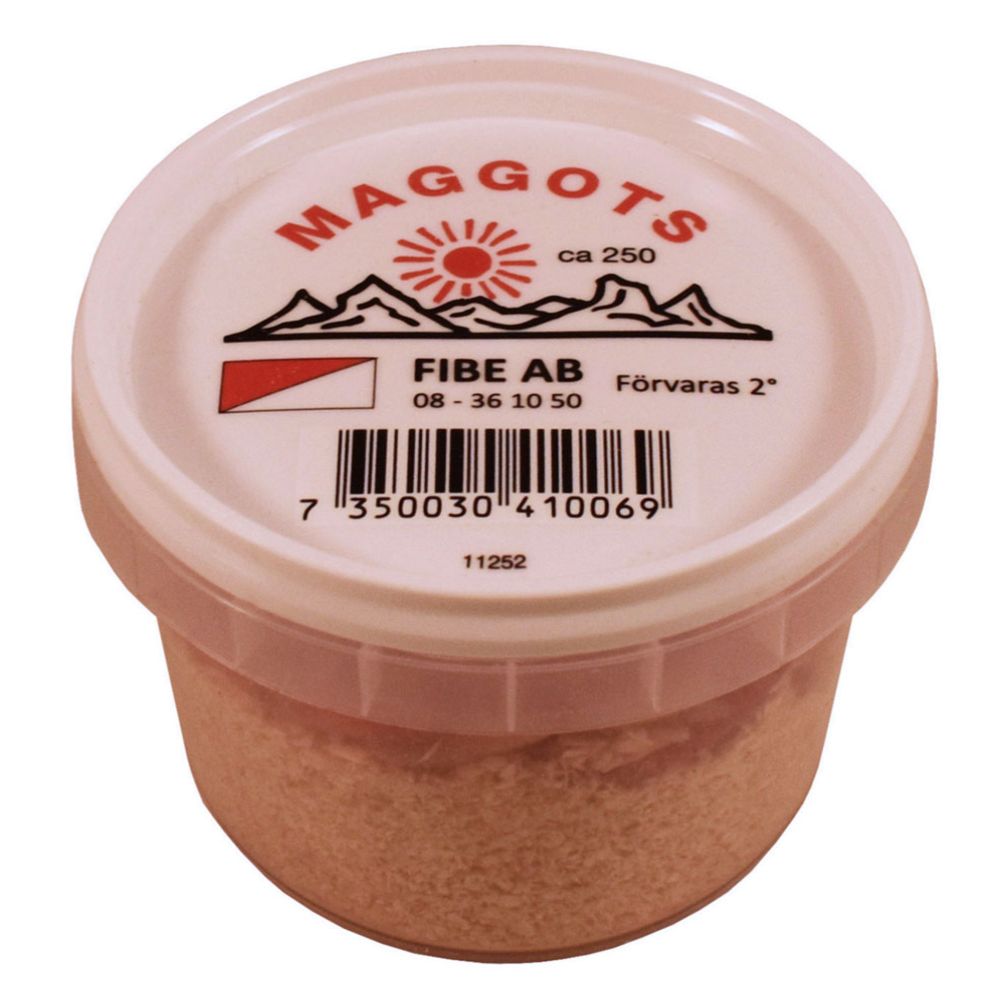 Fibe maggots röd/vit