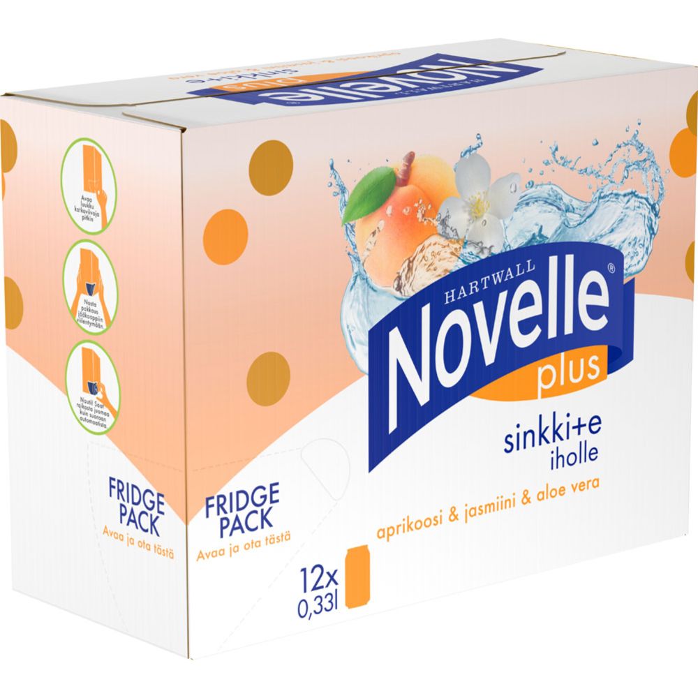 Hartwall Novelle Plus Sinkki + E 0,33l tlk 12-pack