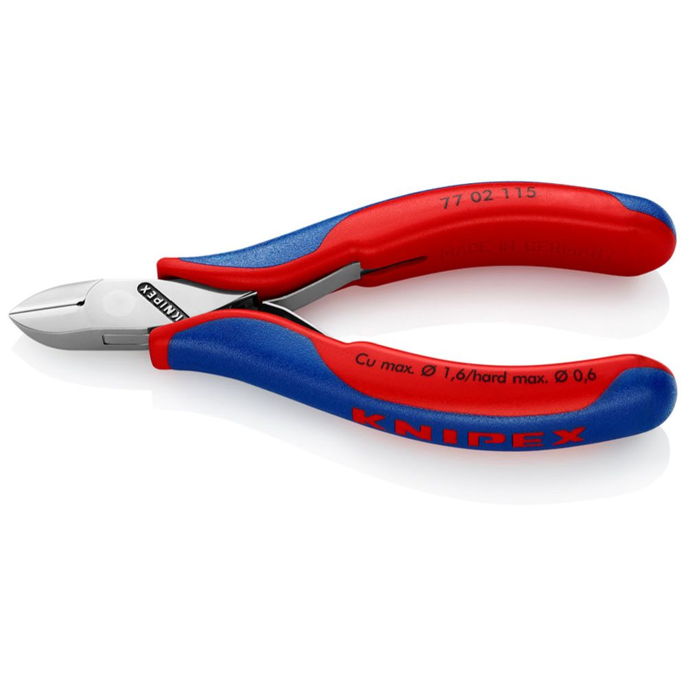 Knipex® 77 02 115 elektronikändavbitare med fjäder 115 mm