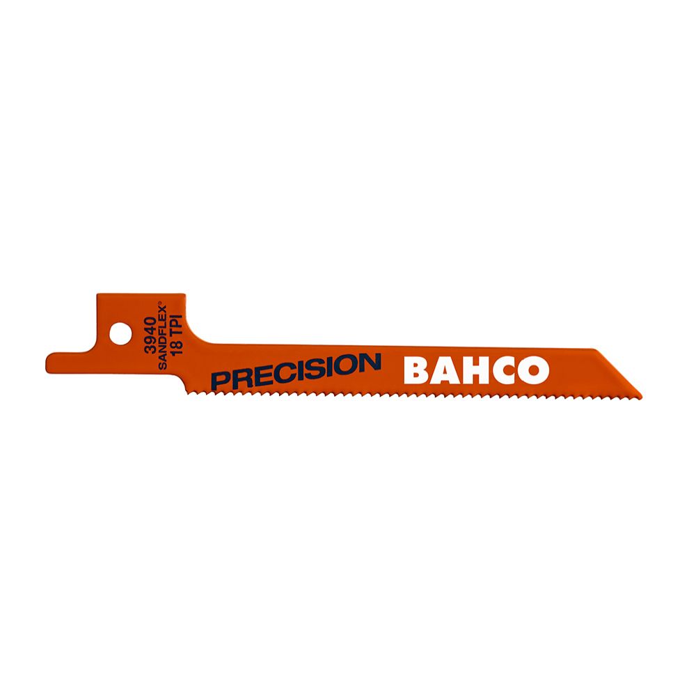 Bahco 3940-100-24-SC tigersågs precisionsblad för metall 24 tpi, 100 mm, 5 st.