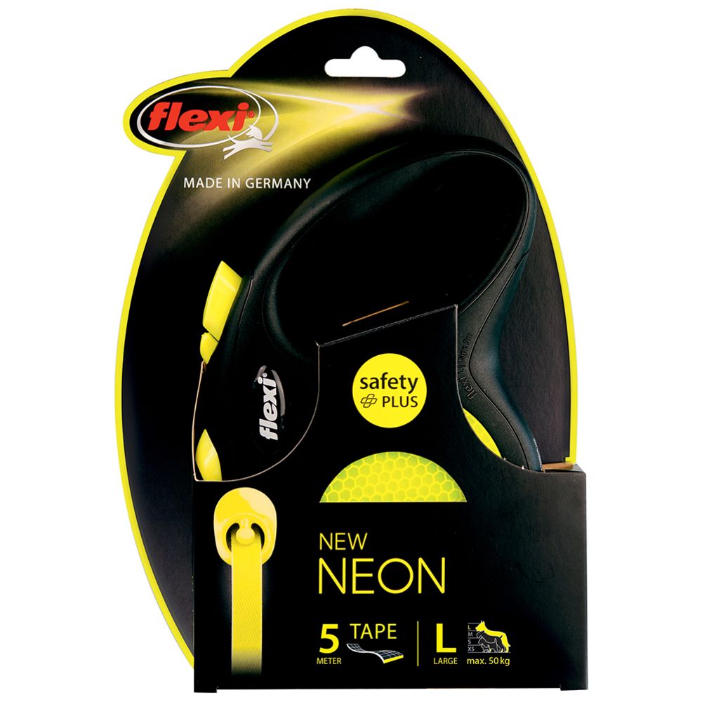 Flexi Neon Reflect rullkoppel 5 m