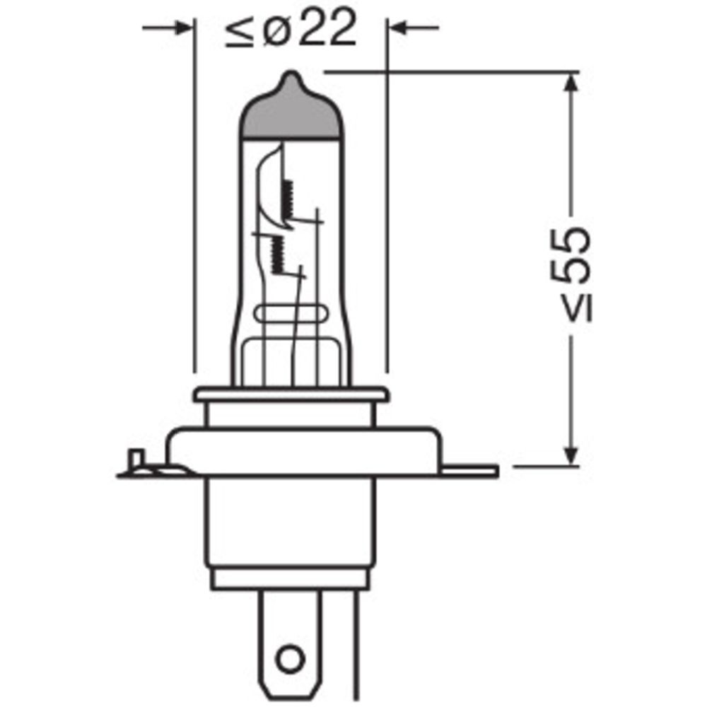 Osram H4-polttimo 12V 60/55W