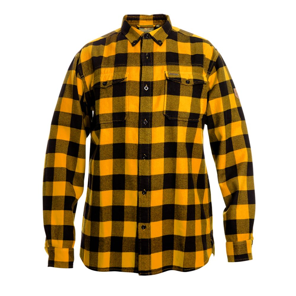 JahtiJakt Jouni flanelliruutupaita kelta/musta 2XL