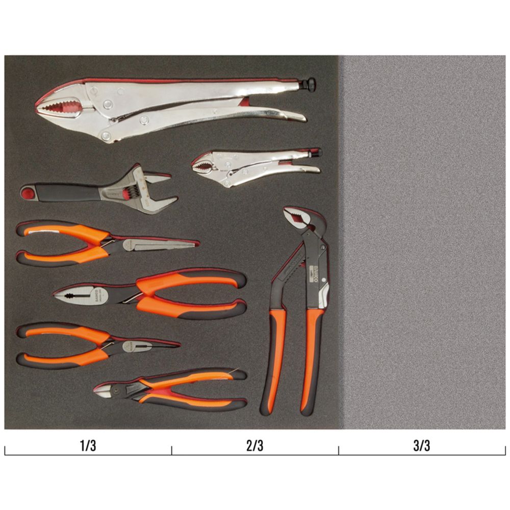 Bahco FF1F4001 Fit&Go 2/3 tangide komplekt vahtplastalusel 8 osa